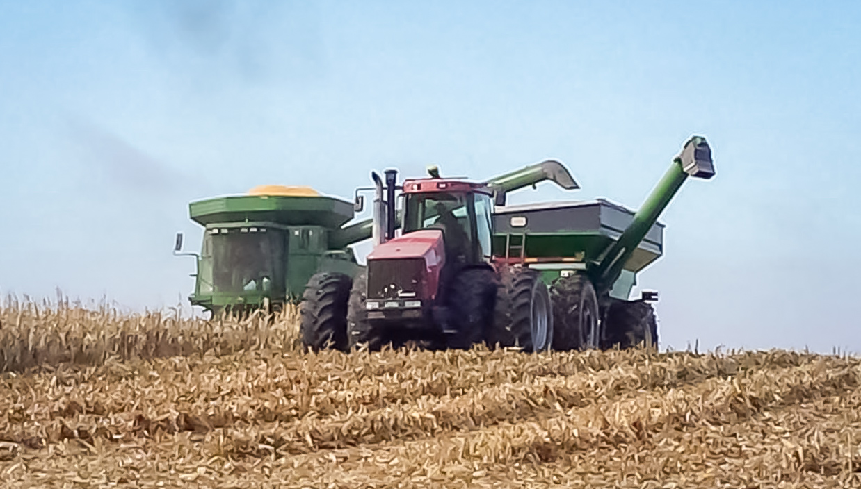 Picture of tractors working in the field